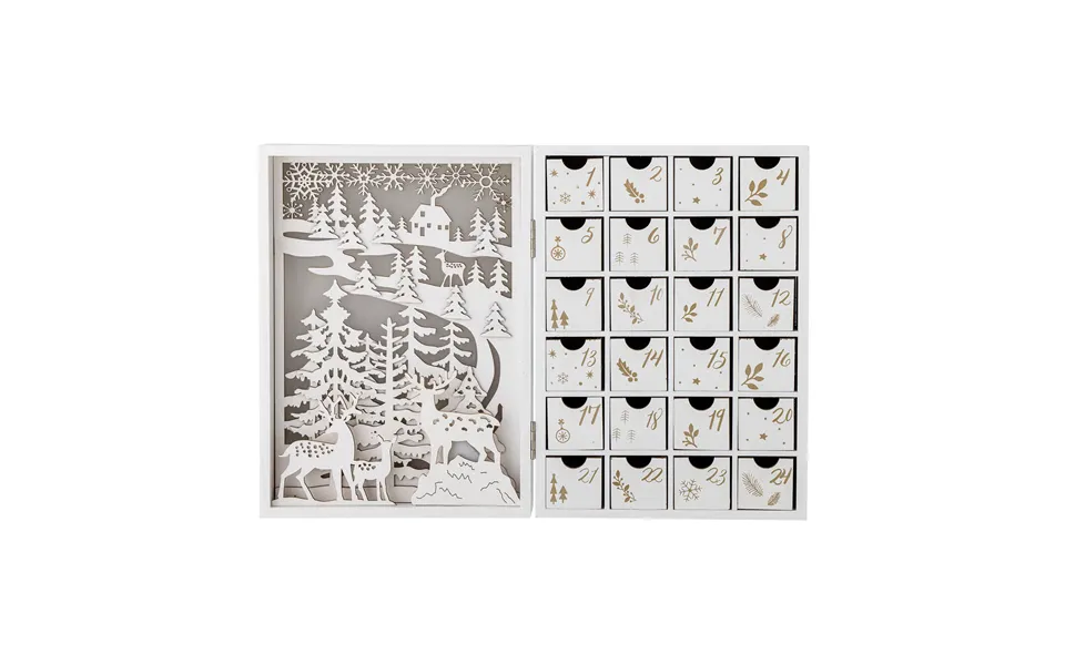 Bloomingville Elimar Advent Calendar With Lighting White