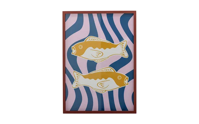 Bloomingville Remy Illustration With Frame 50x70 Cm Rose