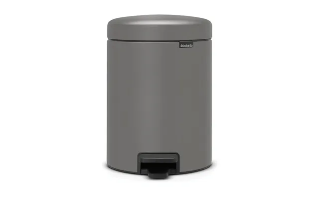 Brabantia New Icon Pedal Bin 5 Liter Mineral Concrete Grey