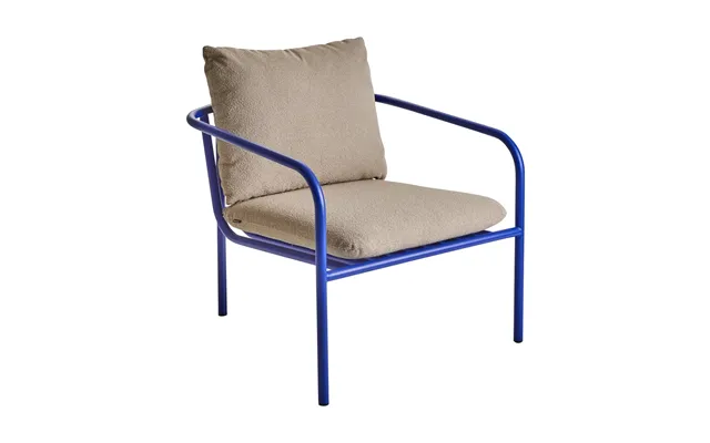 Brafab Bendt Lounge Chair Teddy Beige-indigo Blue