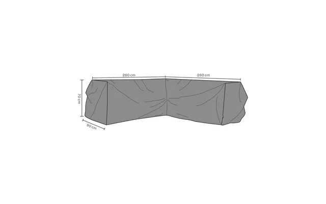 Brafab Brafab Furniture Cover Corner Sofa Black 260 Cm product image