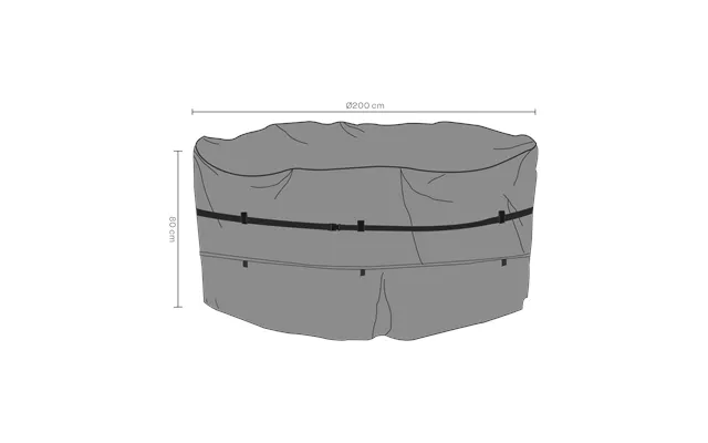 Brafab Brafab Furniture Cover Dining Group Black 200x80 Cm
