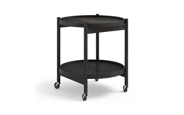 Brdr. Krüger Bølling Tray Table Model 50 Oak Black Lacquered - Black Lacquered Oak Stand
