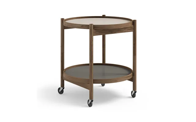 Brdr. Krüger Bølling Tray Table Model 50 Stone - Smoke Oiled Oak Stand