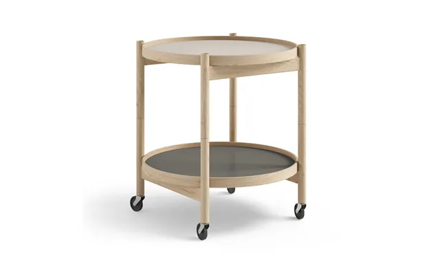 Brdr. Krüger Bølling Tray Table Model 50 Stone - Untreated Oak Stand