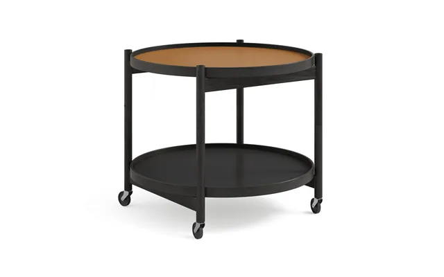 Brdr. Krüger Bølling Tray Table Model 60 Clay - Black Lacquered Oak Stand