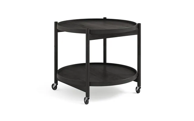 Brdr. Krüger Bølling Tray Table Model 60 Oak Black Lacquered - Black Lacquered Oak Stand