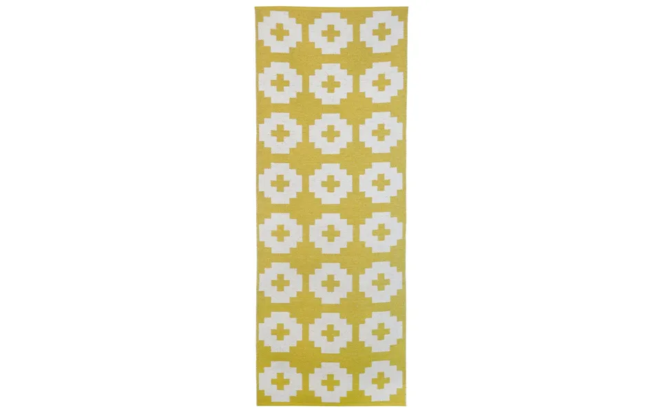 Brita Sweden Flower Rug Sun Yellow 70x150 Cm