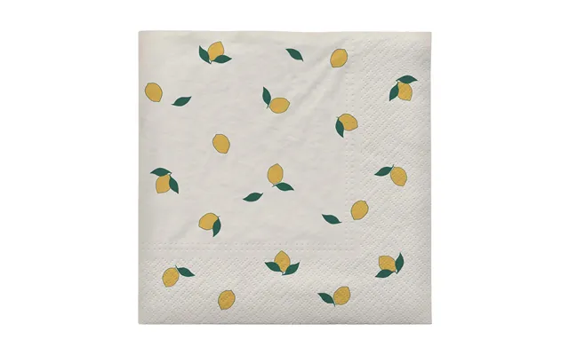 Broste Copenhagen Lemon Napkin 33x33 Cm 20-pack Off-white Yellow product image