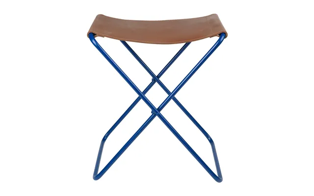 Broste Copenhagen Nola Stool Leather Intense Blue