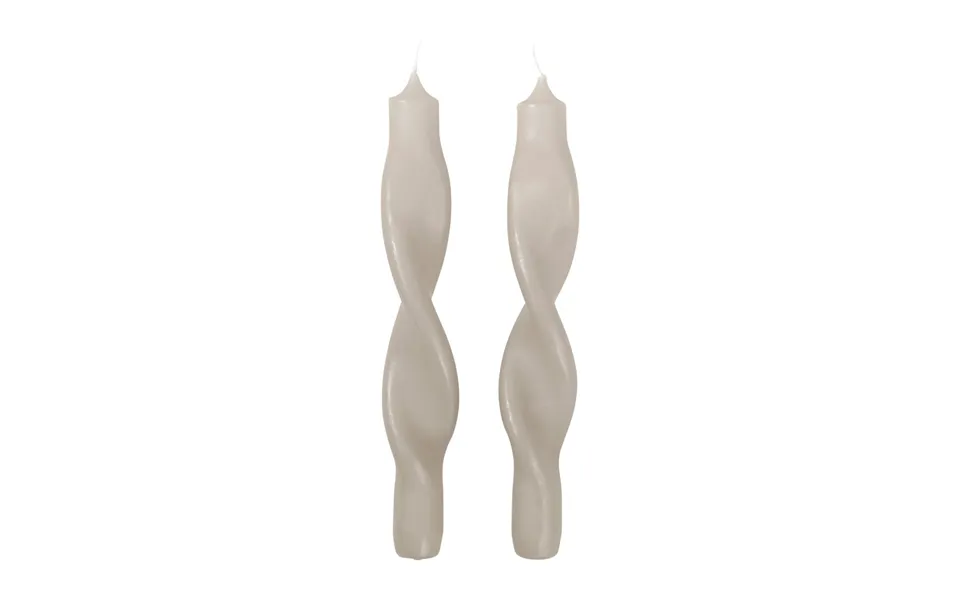 Broste Copenhagen Twist Twisted Candles Twisted Candle 23 Cm 2-pack Rainy Day