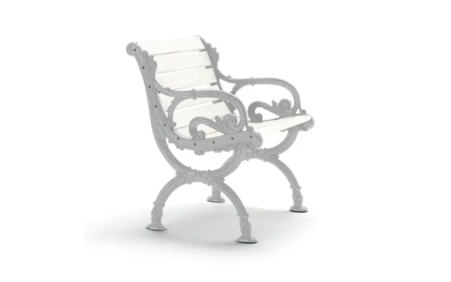 Byarums Bruk Byarum Armchair White Lacquered Pine - Raw Aluminum Stand