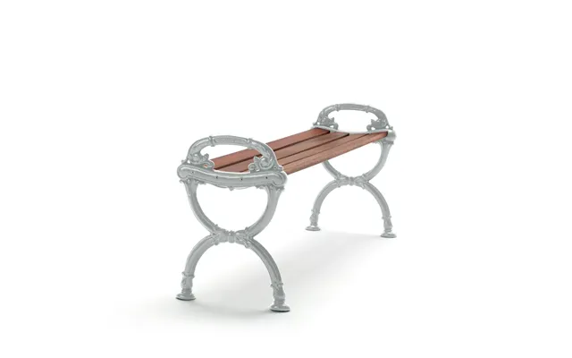 Byarums Bruk Byarum Bench Mahogany - Raw Aluminum Stand