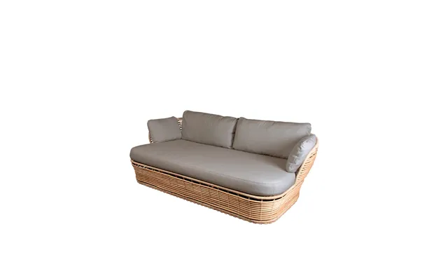 Cane-line Basket Sofa 2-seater Natural - Taupe Cushions