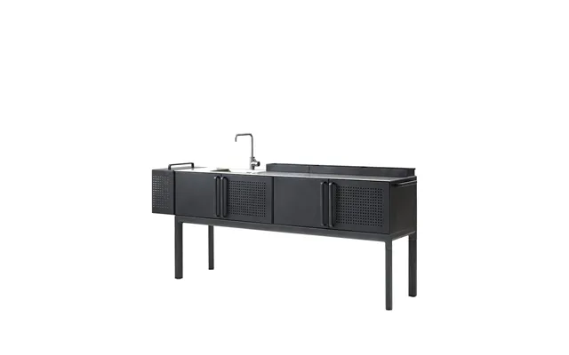 Cane-line Drop Outdoor Kitchen Lava Grey - Incl. Sink And Faucet