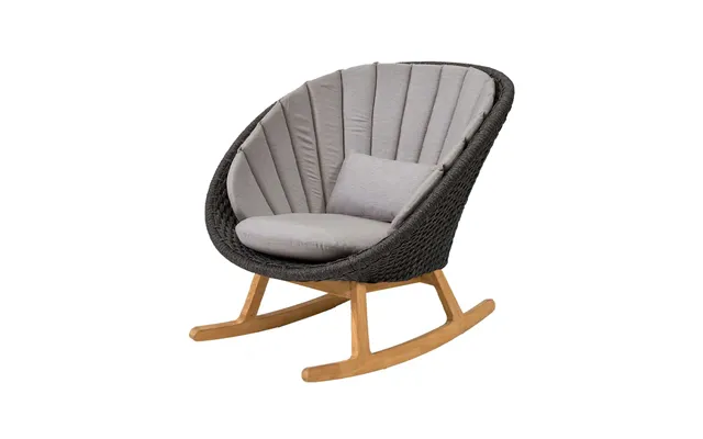 Cane-line Peacock Rocking Chair Cane-line Natté Grey-cane-line Soft Rope-teak