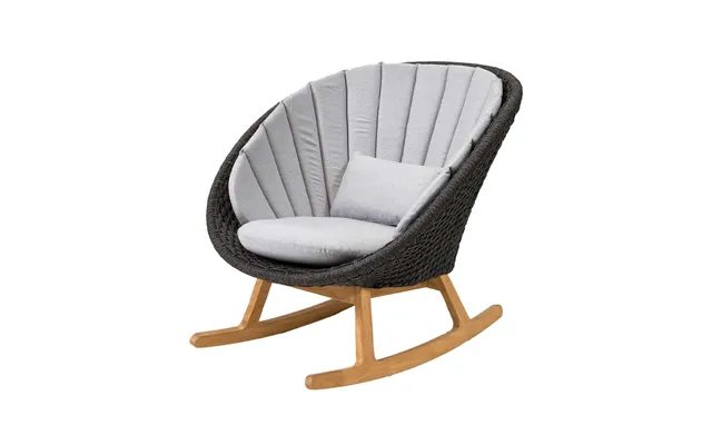 Cane-line Peacock Rocking Chair Cane-line Natté Light Grey - Cane-line Soft Rope