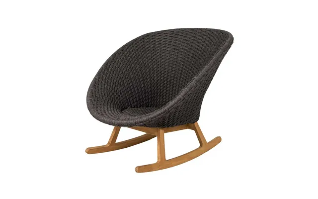 Cane-line Peacock Rocking Chair Dark Grey - Cane-line Soft Rope
