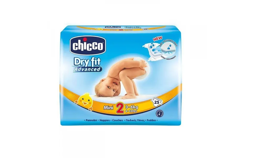 Chicco Diaper No 2 Dry Fit Mini - 3-6kg X 25 Pcs 07171-7