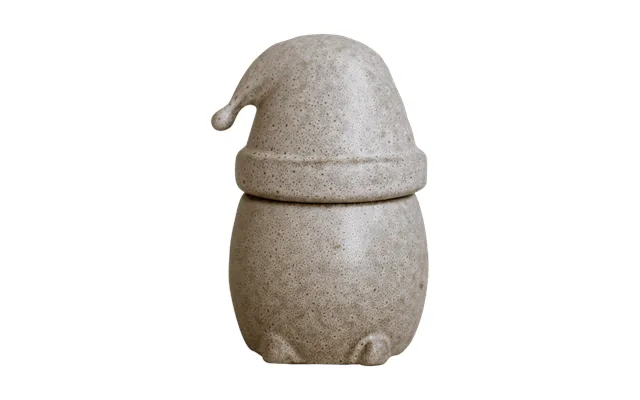 Dbkd Eating Santa Jar With Lid Small Beige