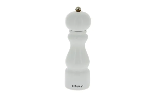 De Buyer Rumba Salt And Pepper Mill Ceramic 20 Cm White-glossy