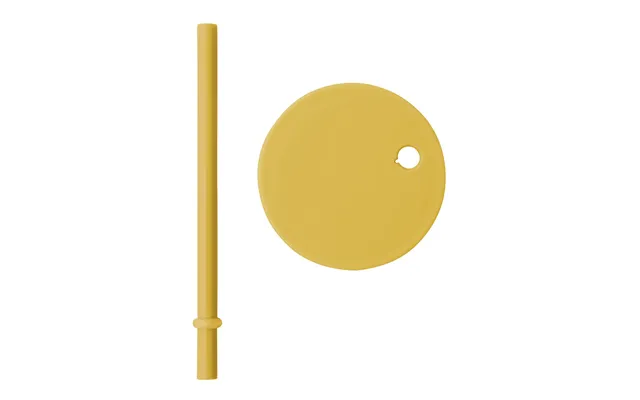 Design Letters Design Letters Straw With Lid Mustard