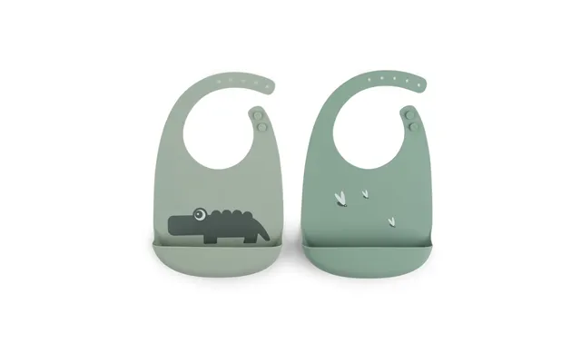 Done By Deer Croco Bib 2-pack Green