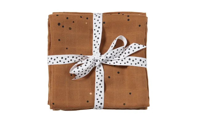 Done By Deer Dreamy Dots Baby Blanket 120x120 Cm 2-pack Mustard product image