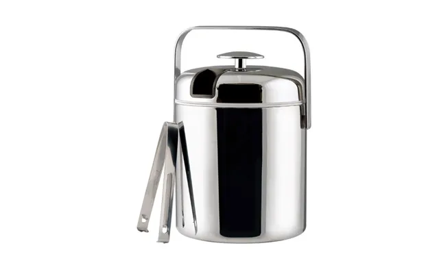 Dorre Chrome Ice Bucket Thermo With Lid And Ice Tongs 1.3 L