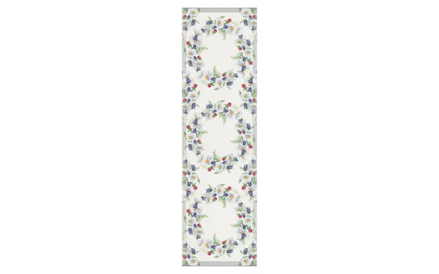 Ekelund Linneväveri Blomkrans Table Runner 35x120 Cm Multi