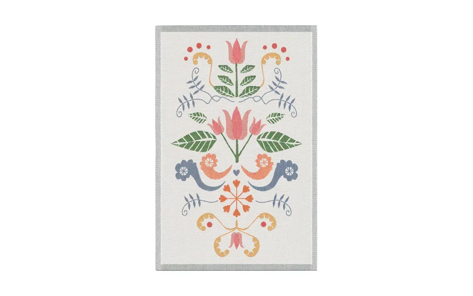 Ekelund Linneväveri Lindas Tulpan Kitchen Towel 40x60 Cm Pink-grey