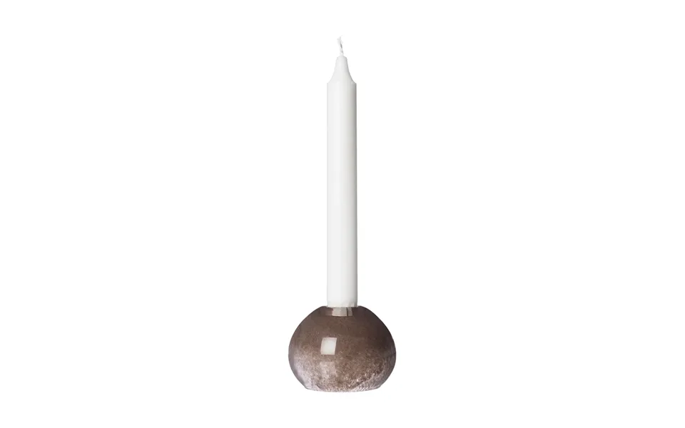 Ernst Ernst Candle Holder Glass Ø7.5 Cm Brown
