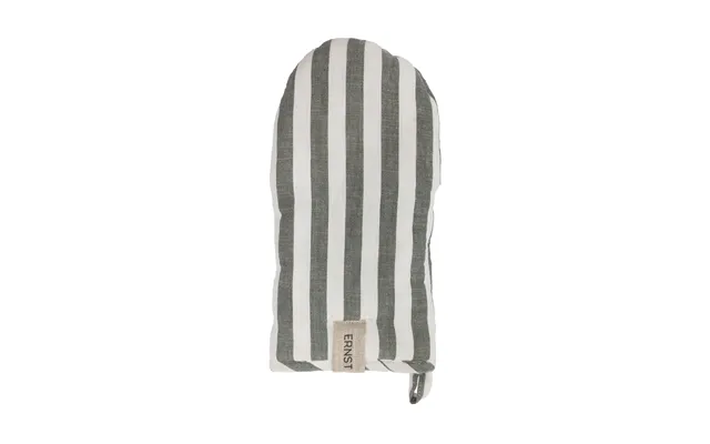Ernst Ernst Oven Mitt Wide Stripes Green-white