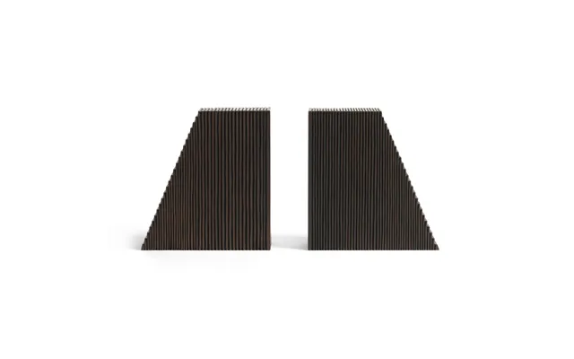 Ethnicraft Grooves Bookends 2-pack Mahogany Dark Brown