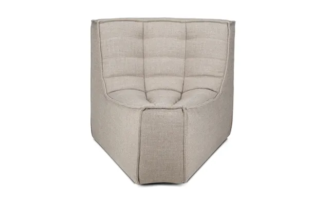 Ethnicraft N701 Corner Module Rounded 45 Fabric Ecru Beige