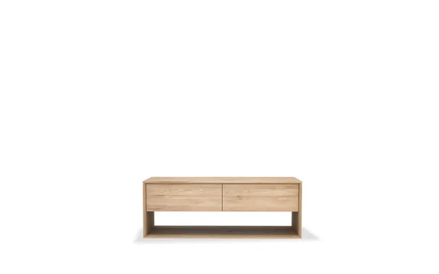 Ethnicraft Nordic Media Console Oiled Oak 1 Door 1 Drawer 120