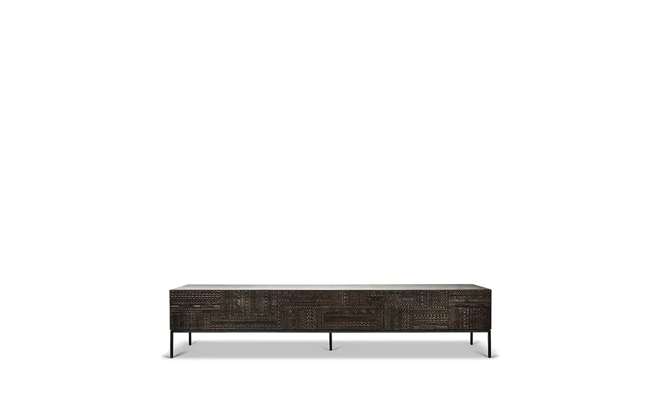 Ethnicraft Tabwa Media Cabinet Black Teak 51x240 Cm