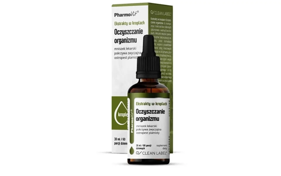Extracts In Drops Body Cleansing 30 Ml Pharmovit Clean Label