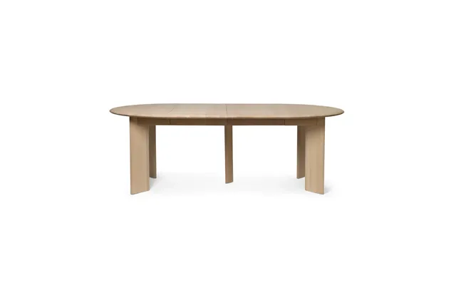 Ferm Living Bevel Extendable Dining Table White-oiled Beech - Incl