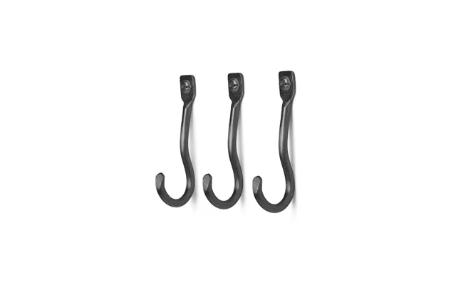 Ferm Living Curvature Hook 3-pack Black Brass