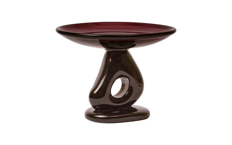 Ferm Living Damo Glass Centerpiece Tray Ø30 Cm Dark Grape