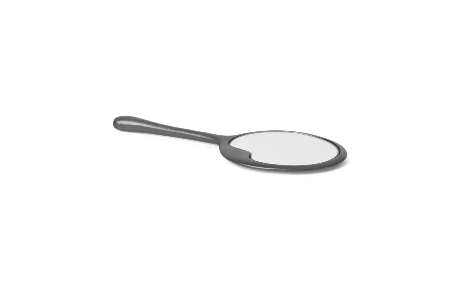 Ferm Living Lava Hand Mirror Blackened Aluminium
