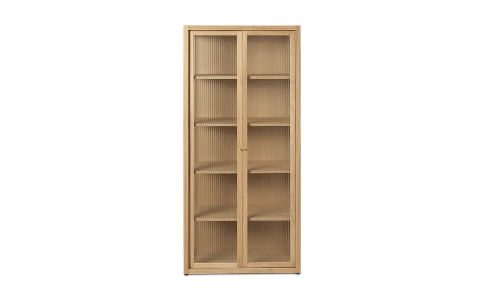 Ferm Living Reed Display Cabinet 70x155 Cm Natural Oak