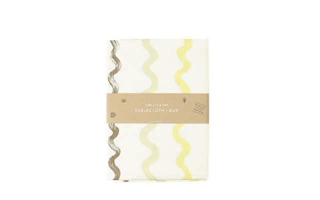 Fine Little Day Randig Table Cloth 149x250 Cm White-yellow