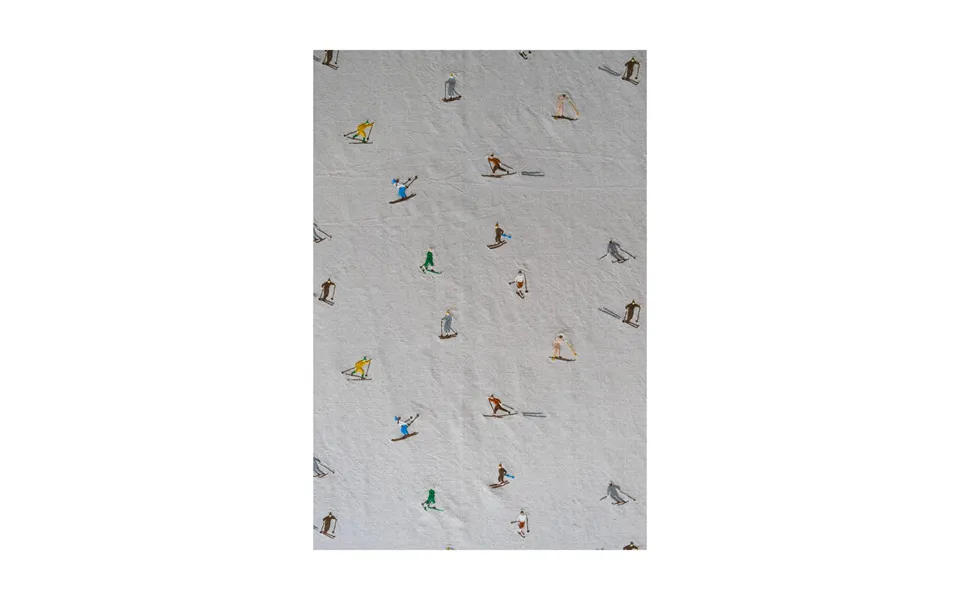 Fine Little Day Skiers Fabric Natural