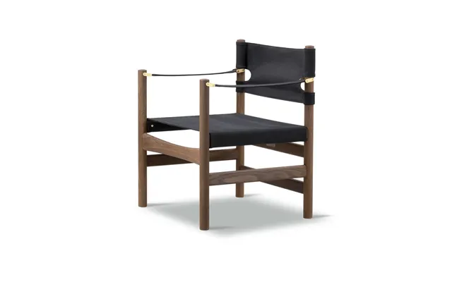 Fredericia Furniture Canvas 21 Armchair Black Canvas-oiled Oak
