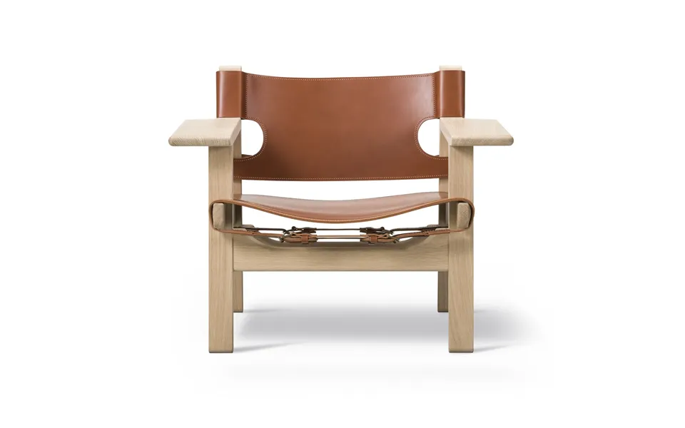 Fredericia Furniture The Spanish Armchair Leather Cognac-light Oiled Oak