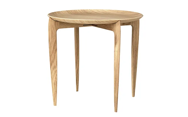 Fritz Hansen Foldable Tray Table Ø 45 Cm Oak