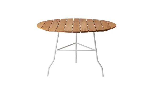 Gärsnäs Pia Table Ø110 Cm White Lacquered Steel Frame-oiled Oak product image