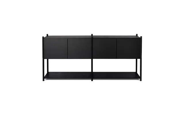 Gejst Sceene Bookcase H Black Oiled Oak